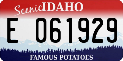 ID license plate E061929