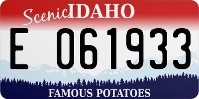 ID license plate E061933