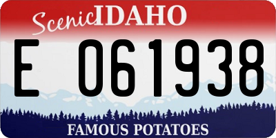 ID license plate E061938