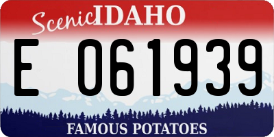 ID license plate E061939
