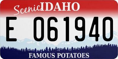 ID license plate E061940
