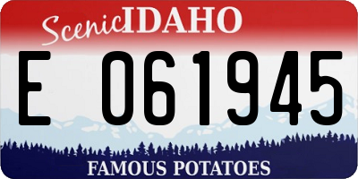 ID license plate E061945