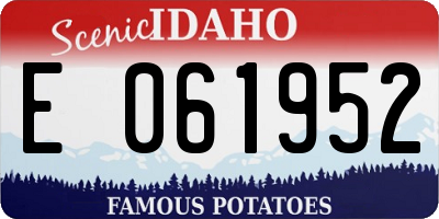 ID license plate E061952
