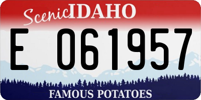 ID license plate E061957