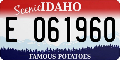 ID license plate E061960