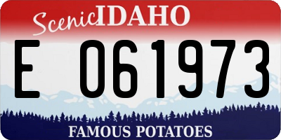 ID license plate E061973
