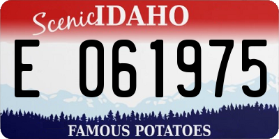 ID license plate E061975