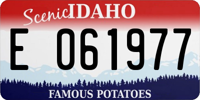 ID license plate E061977