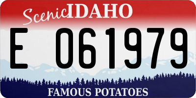 ID license plate E061979