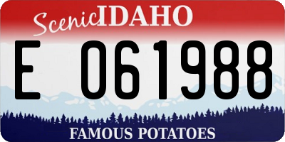 ID license plate E061988