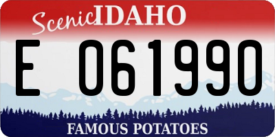 ID license plate E061990
