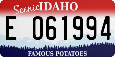 ID license plate E061994