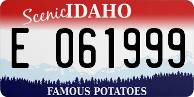 ID license plate E061999