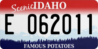 ID license plate E062011