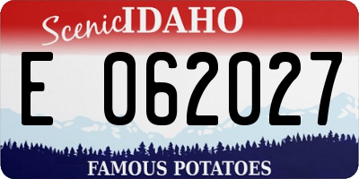 ID license plate E062027