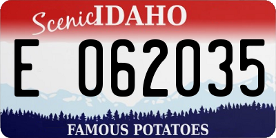 ID license plate E062035