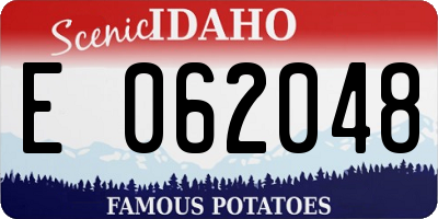 ID license plate E062048