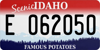 ID license plate E062050
