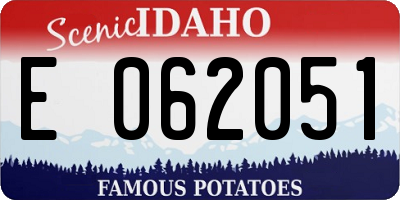 ID license plate E062051