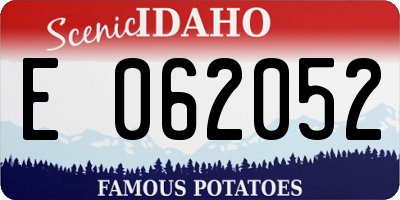 ID license plate E062052