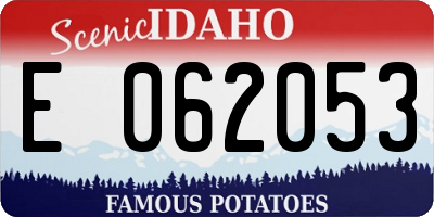 ID license plate E062053