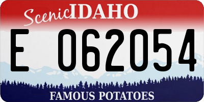 ID license plate E062054