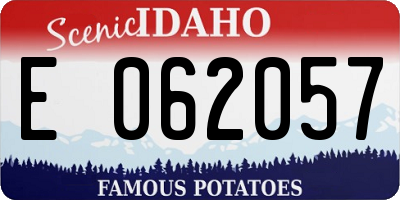 ID license plate E062057