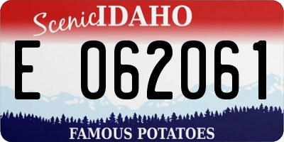 ID license plate E062061