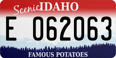 ID license plate E062063