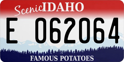 ID license plate E062064