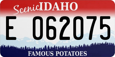 ID license plate E062075