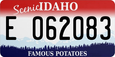ID license plate E062083