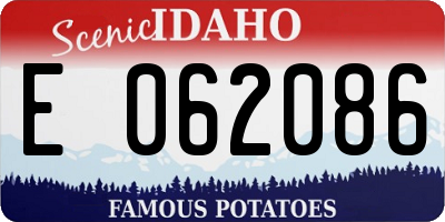 ID license plate E062086