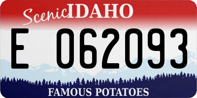 ID license plate E062093