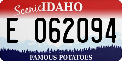 ID license plate E062094