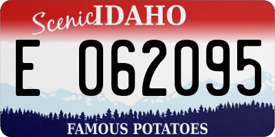 ID license plate E062095