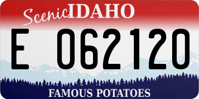 ID license plate E062120