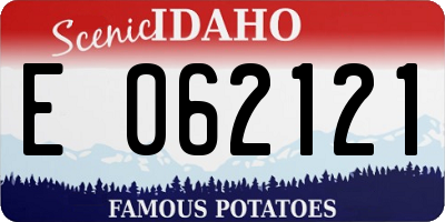 ID license plate E062121