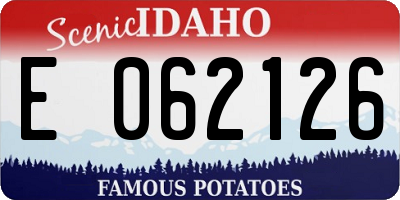 ID license plate E062126