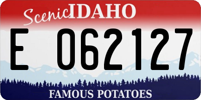 ID license plate E062127