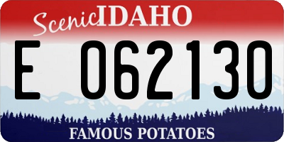 ID license plate E062130