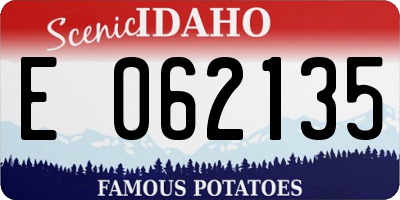 ID license plate E062135