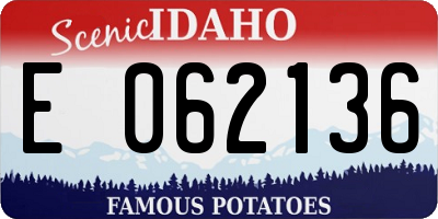ID license plate E062136
