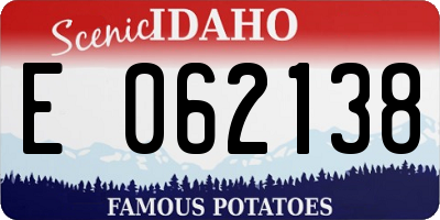 ID license plate E062138