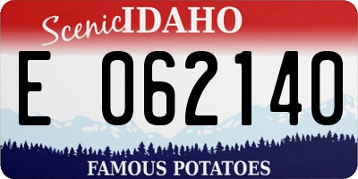 ID license plate E062140
