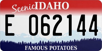 ID license plate E062144
