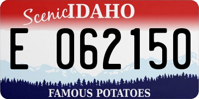 ID license plate E062150