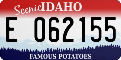 ID license plate E062155