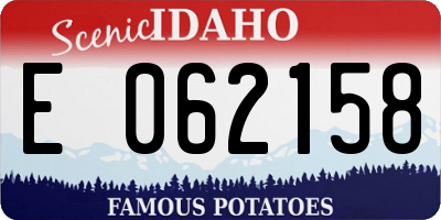 ID license plate E062158