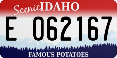 ID license plate E062167